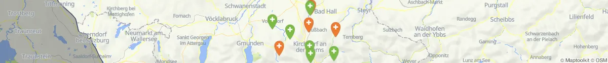 Kartenansicht für Apotheken-Notdienste in der Nähe von Inzersdorf im Kremstal (Kirchdorf, Oberösterreich)